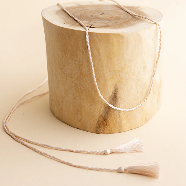 Dlouhá starorůžová hedvábná šňůrka