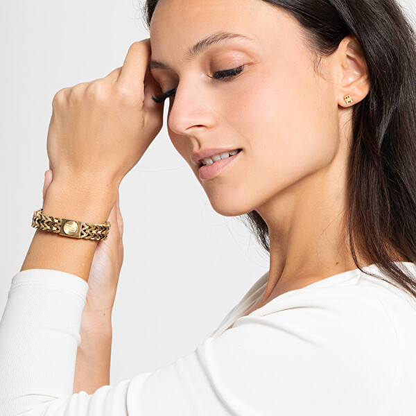 Asymetrické pozlacené náušnice Monogram 2780897