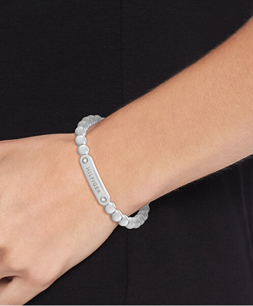 Bracciale da donna in acciaio con perline Metal Beads 2780934