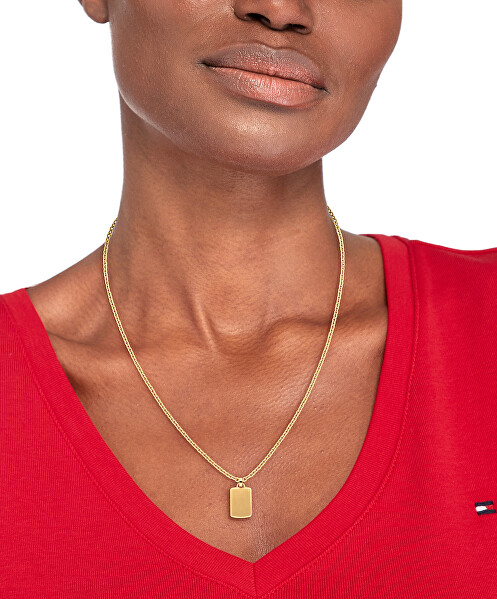 Modische Halskette aus vergoldetem Stahl 2780822
