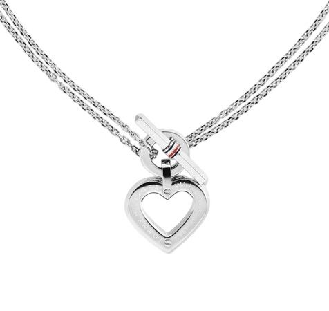Luxusní dvojitý náhrdelník se srdcovým přívěskem Toggle Heart 2780967