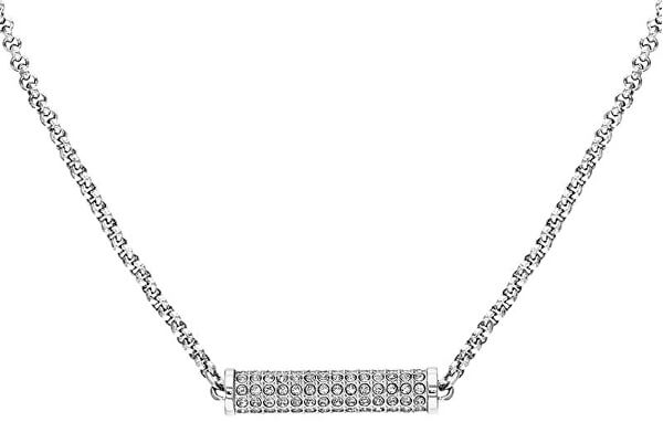 Moderné oceľový náhrdelník s kryštálmi TH2780192