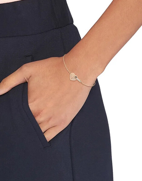 Módní bronzový náramek se srdíčkem 2780881