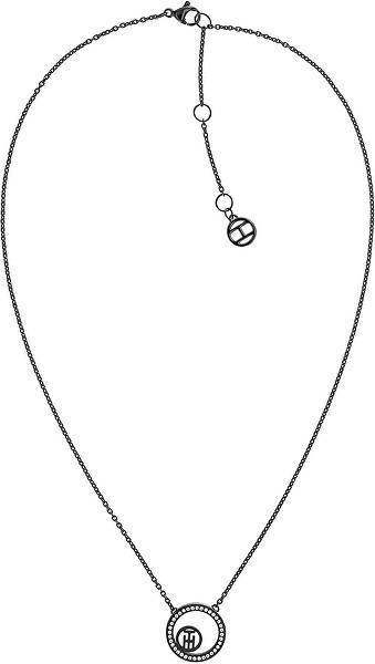Módny čierny náhrdelník Vine Circle 2780521