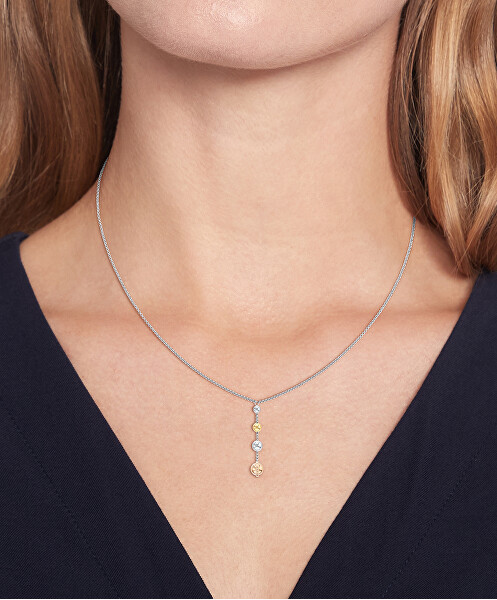 Módní dámský náhrdelník z oceli Metallic Orb 2780819