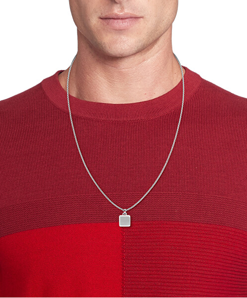 Minimalistický oceľový náhrdelník pre mužov 2790543