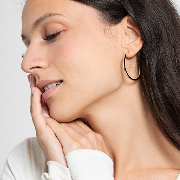 Nadčasové ocelové kruhové náušnice 2780773