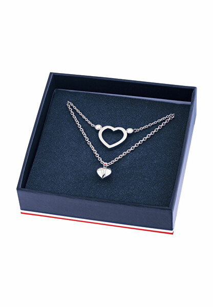 Set original de bijuterii din oțel cu inimioare Minimal Hearts 2770148
