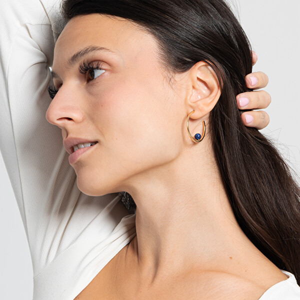 Pozlacené kruhy s lazuritem Semi-Precious Beads 2780966