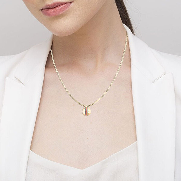 Půvabný pozlacený náhrdelník s přívěskem 2780492