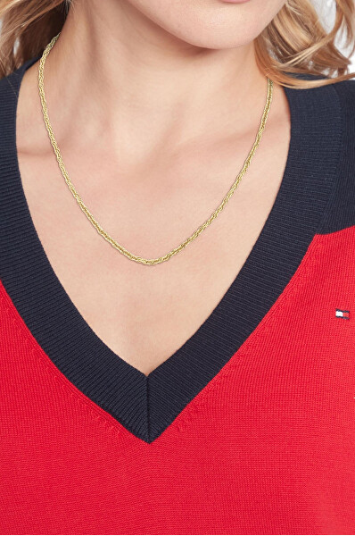 Schicke Halskette aus vergoldetem Stahl Ropse Chain 2790498