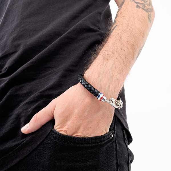 Stylový náramek z černé kůže 2700510