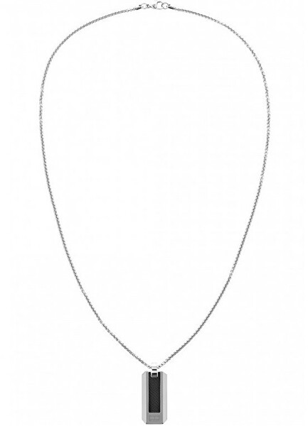 Elegante collana in acciaio con placchetta militare 2790354