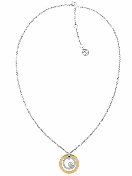Luxusní ocelový náhrdelník s bicolor přívěskem 2780538
