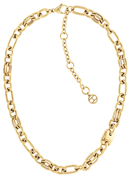 Massive Halskette aus vergoldetem Stahl Contrast Link Chain 2780784