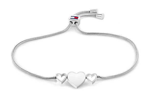 Modern acél karkötő szívvel Hanging Heart 2780664