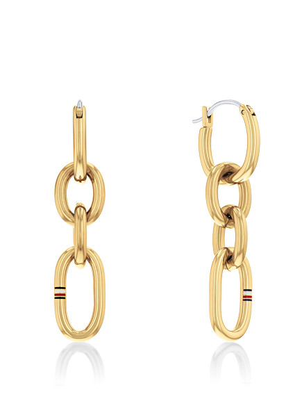 Moderne vergoldete Ohrringe Contrast Link Chain 2780786