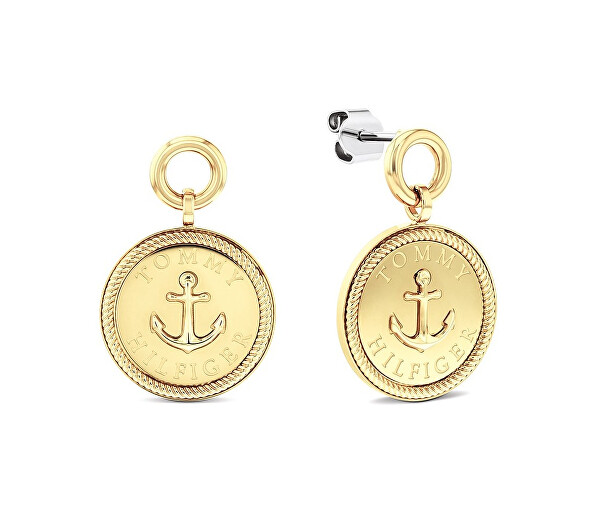 Moderní pozlacené náušnice Nautical Charms 2781032