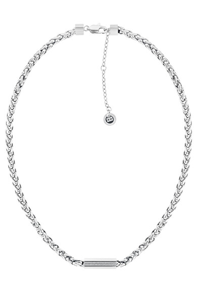 Módny oceľový náhrdelník so zirkónmi 2780872