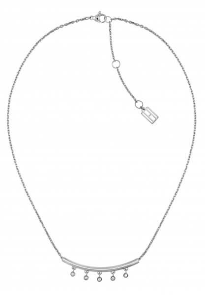 Něžný ocelový náhrdelník s krystaly TH2780228