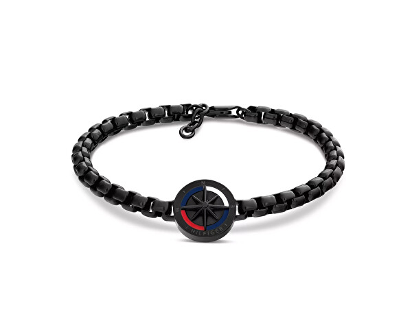 Pánský černý náramek Compass 2790728