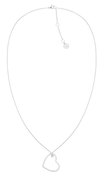 Slušivý oceľový náhrdelník so srdiečkom Minimal Hearts 2780756