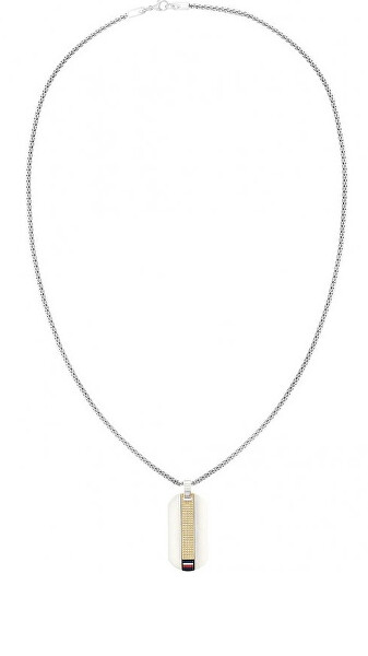 Stylový bicolor náhrdelník Psí známka 2790318