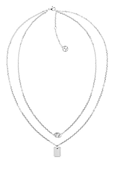 Stylový dvojitý náhrdelník z oceli 2780715