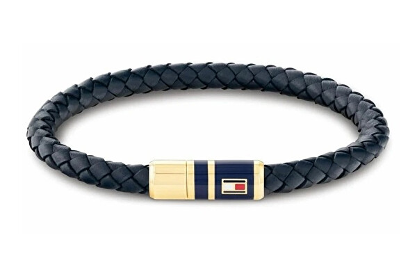 Stylový náramek z tmavě modré kůže 2790640S