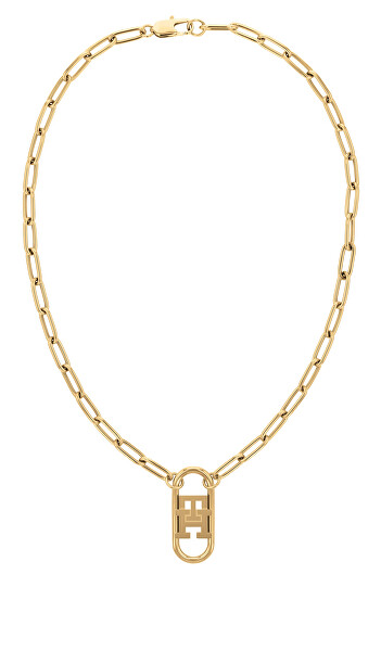 Stylový pozlacený náhrdelník Monogram 2780723