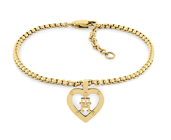 Bracciale di design placcato in oro Monogram Heart 2780921