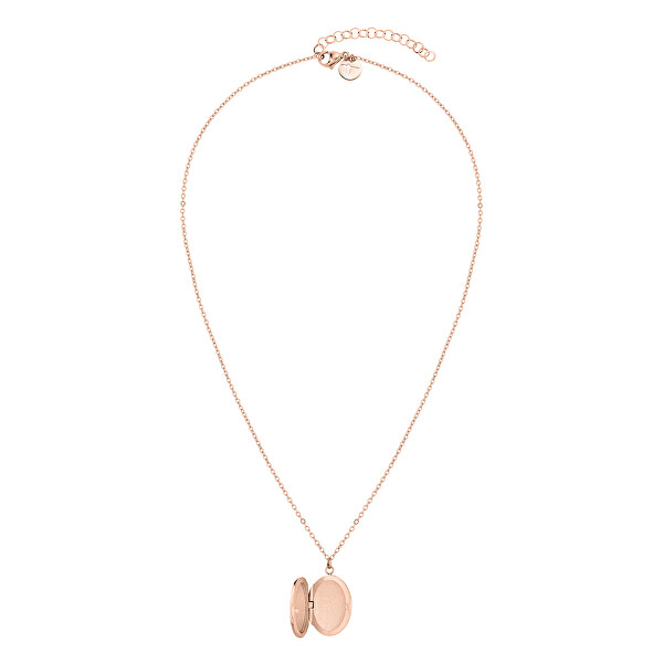 Elegante collana placcata in oro rosa con medaglione TJ-0097-N-50