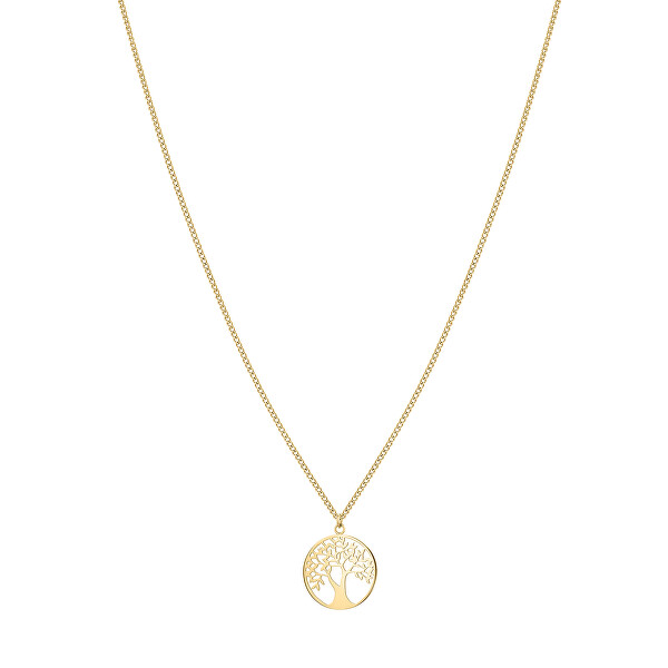 Elegante collana placcata in oro con Albero della vita TJ-0090-N-45