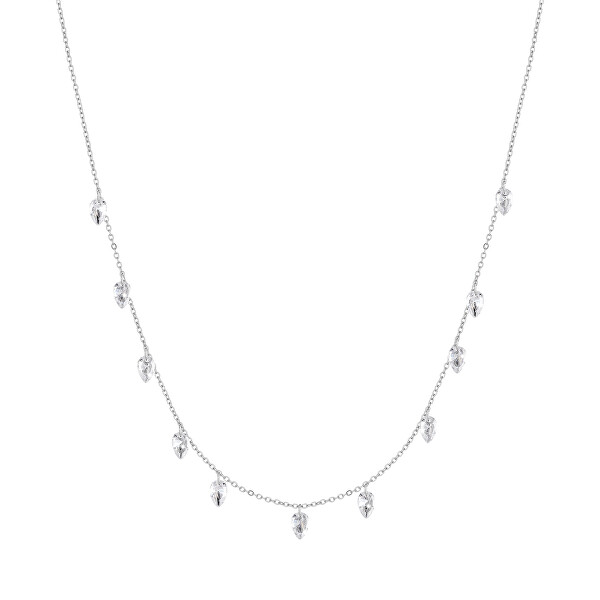 Okouzlující ocelový náhrdelník se zirkony TJ-0074-N-45