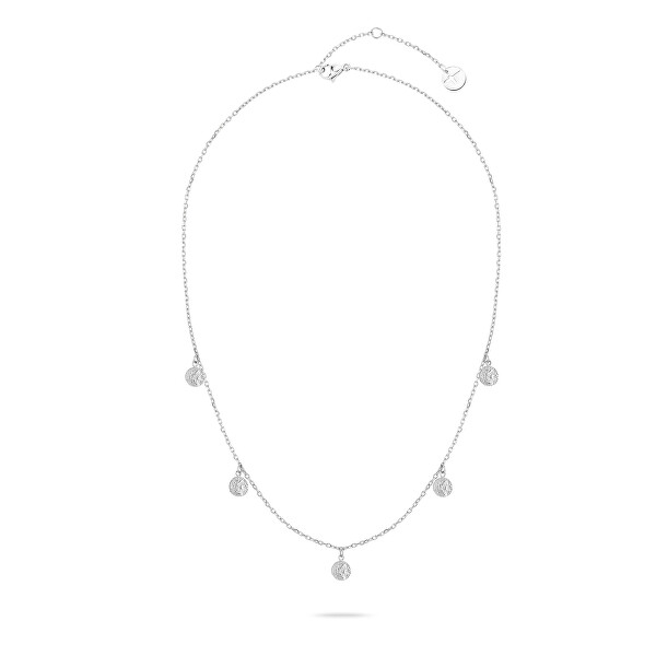 Originálny oceľový náhrdelník s príveskami Coins TJ-0447-N-45