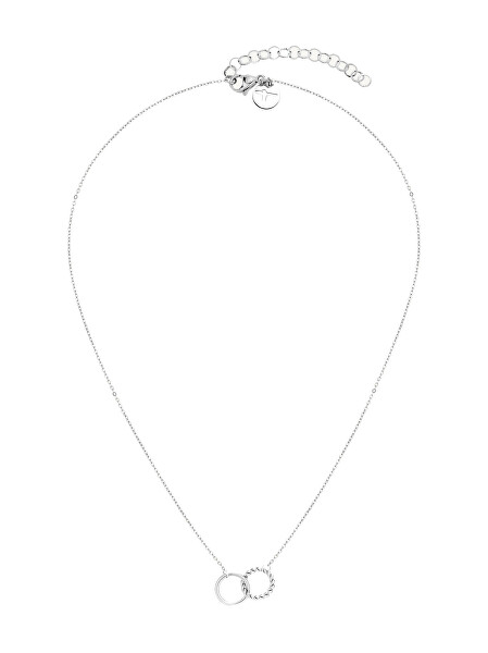 Slušivý oceľový náhrdelník s krúžkami TJN0226-919