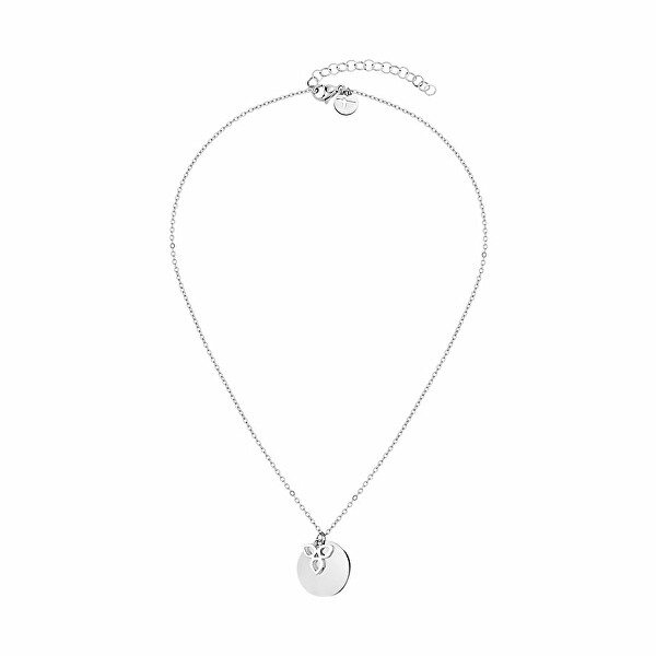 Pôvabný oceľový náhrdelník TJ-0019-N-45 (retiazka, prívesky)