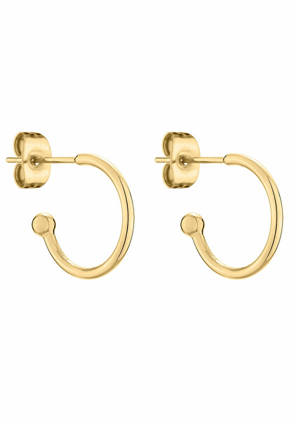 Romantici orecchini a cerchio placcati in oro 2in1 TJ-0032-E-15