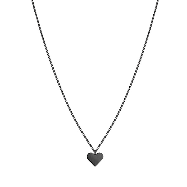 Romantický černý náhrdelník TJ-0126-N-45