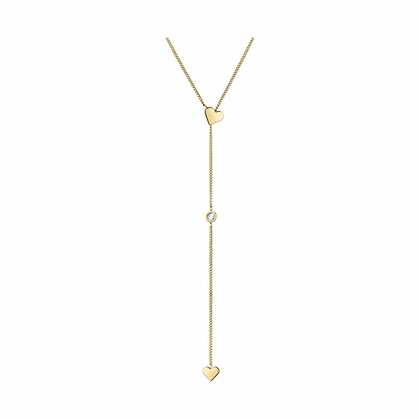 Romantický pozlacený náhrdelník se srdíčky TJ-0029-N-60