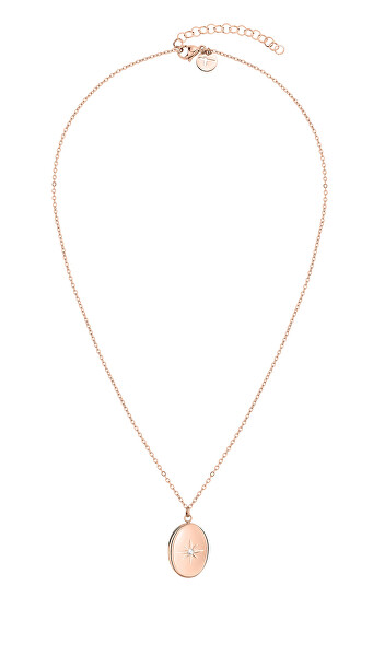 Elegantný bronzový náhrdelník s medailónom TJ-0097-N-50