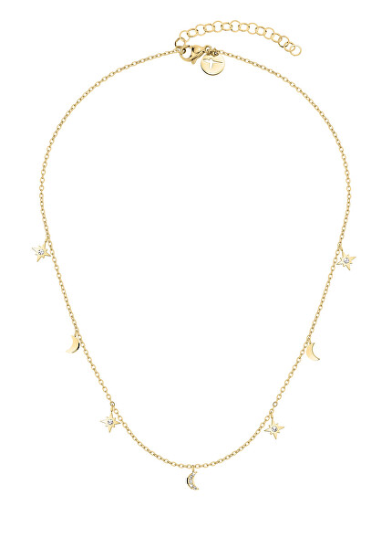 Jemný pozlacený náhrdelník s přívěsky TJ-0099-N-42