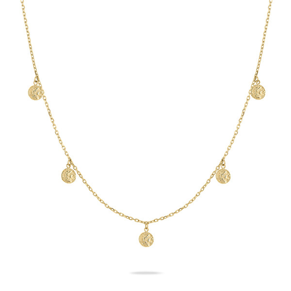 Originale collana placcata in oro con pendenti Coins TJ-0448-N-45