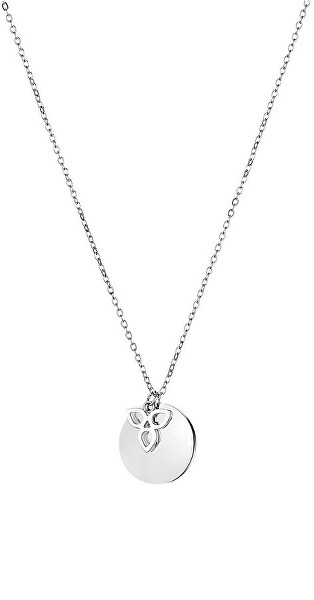 Pôvabný oceľový náhrdelník TJ-0019-N-45 (retiazka, prívesky)