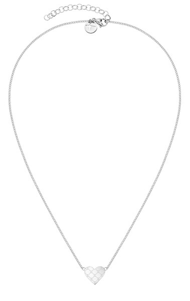 Romantický oceľový náhrdelník Logomania Heart TJ-0525-N-45