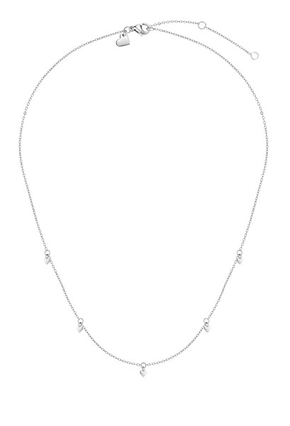 Romantický ocelový náhrdelník se srdíčky TJ-0116-N-45