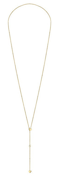 Romantický pozlacený náhrdelník se srdíčky TJ-0029-N-60