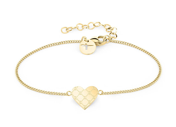 Elegante bracciale placcato in oro Logomania Heart TJ-0529-B-20