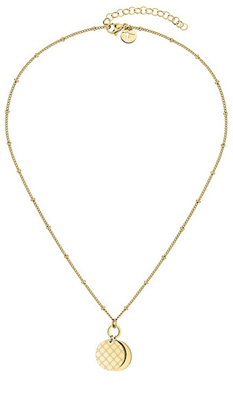 Štýlový pozlátený náhrdelník TJ-0047-N-45 (retiazka, prívesky)
