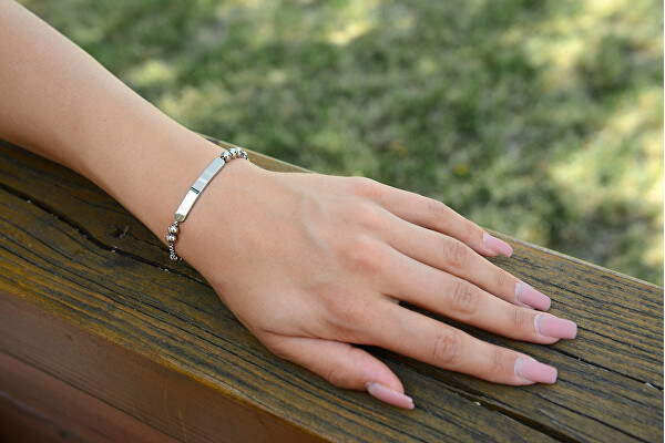 Bracciale con perline in acciaio